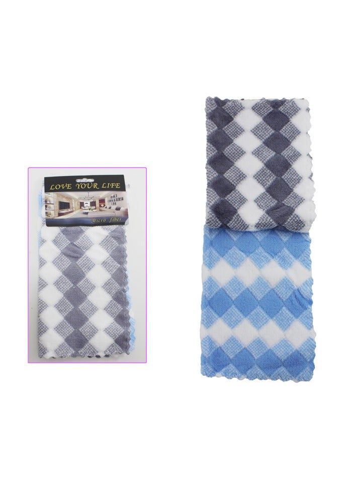 AL QADAH Micro Fibra Kitchen Towel 30x30Cm 2Pcs Set - Image 2