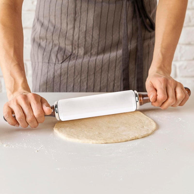 Rollyware Premium Crystal Rolling Pin with Base Polpat Chakla Belan 25 Less Effort Working The Dough Upgrade Your Baking NonStick Zero Maintenance only Rolling Pin - Image 4