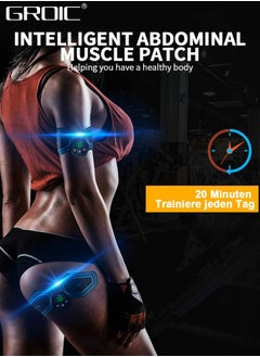 GROIC ABS Stimulator,EMS Muscle Stimulator,Abdominal Toning Belt,ABS Training Waist Trimmer Belt Wireless Ab Trainer Fitness Equipment, Ab Sport Exercise Belt with USB Rechargeable  - Image 2