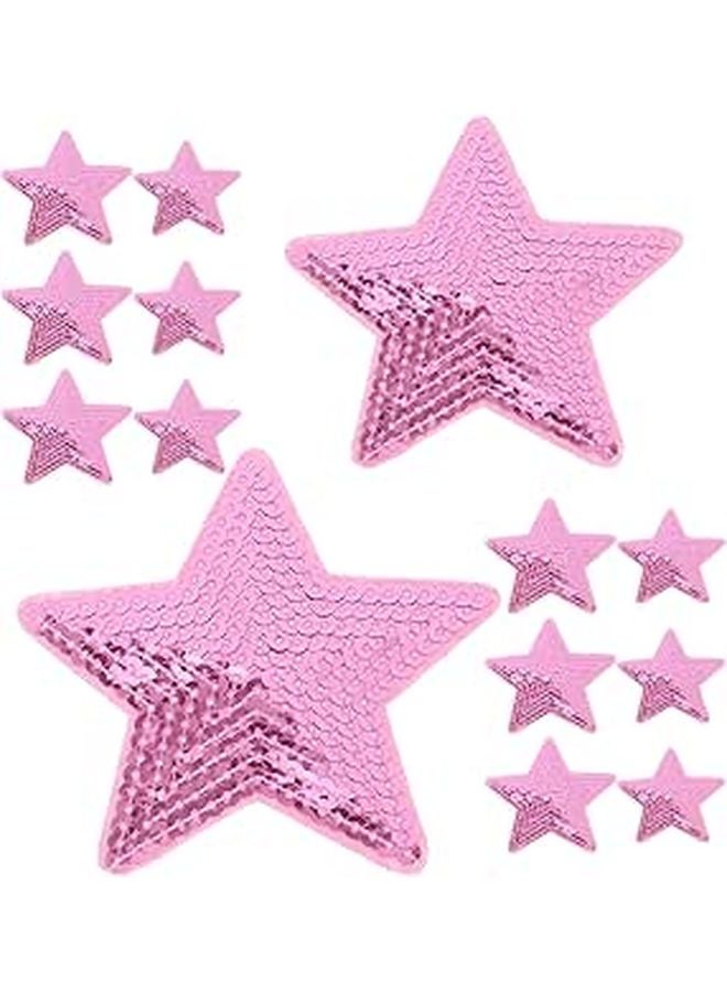 Colorful Star Sequin Embroidered Patches Iron On Appliques For Clothing Hats Jackets DIY 30 Pieces - Image 1