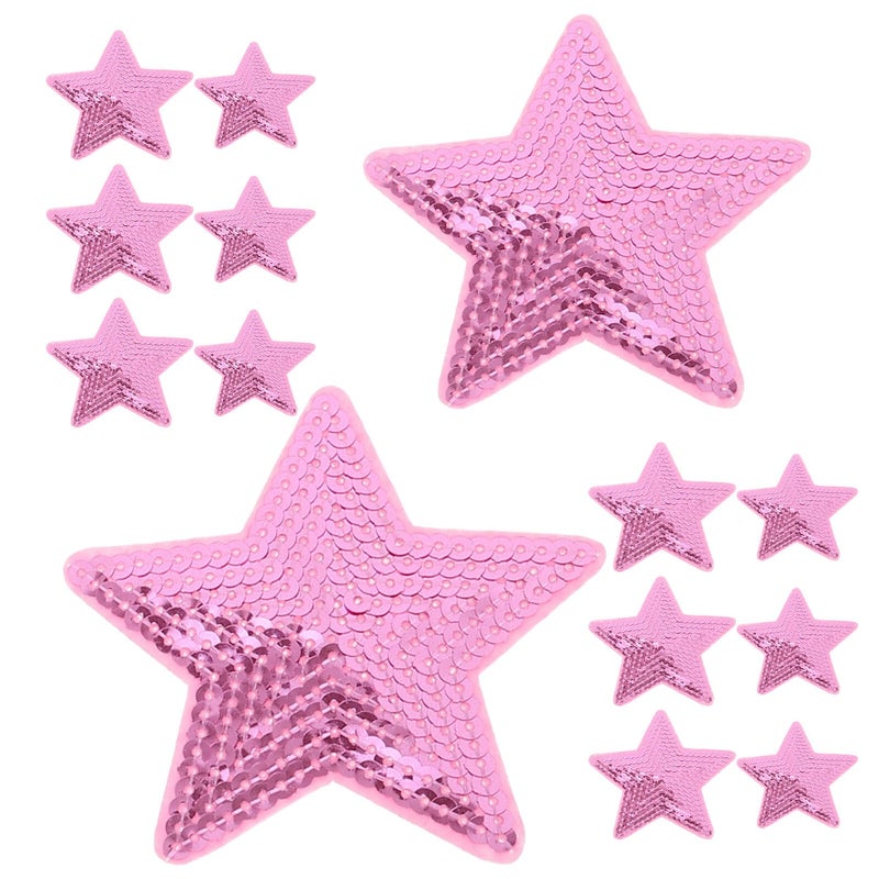 Colorful Star Sequin Embroidered Patches Iron On Appliques For Clothing Hats Jackets DIY 30 Pieces - Image 2