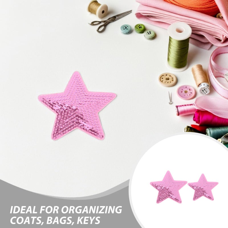 Colorful Star Sequin Embroidered Patches Iron On Appliques For Clothing Hats Jackets DIY 30 Pieces - Image 4
