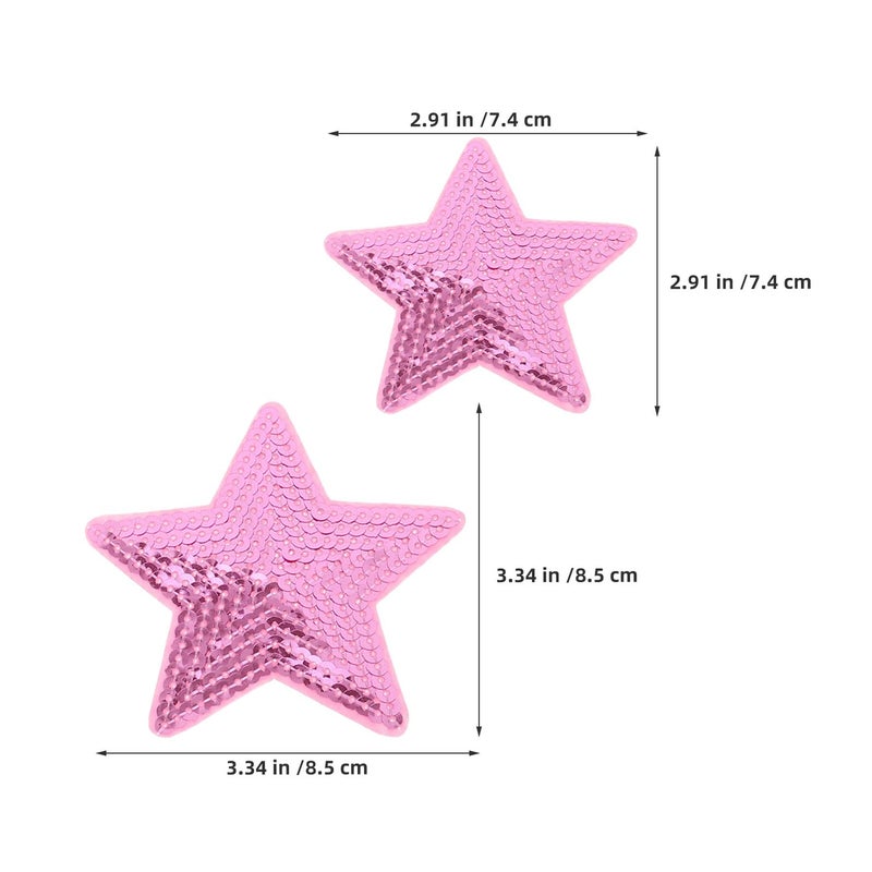 Colorful Star Sequin Embroidered Patches Iron On Appliques For Clothing Hats Jackets DIY 30 Pieces - Image 3
