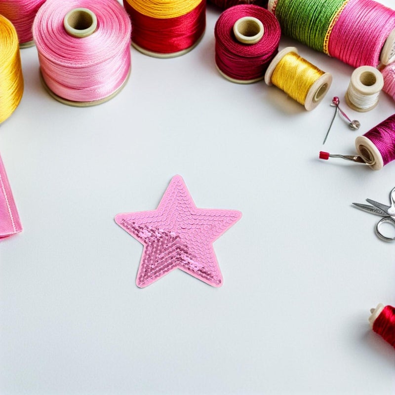 Colorful Star Sequin Embroidered Patches Iron On Appliques For Clothing Hats Jackets DIY 30 Pieces - Image 5