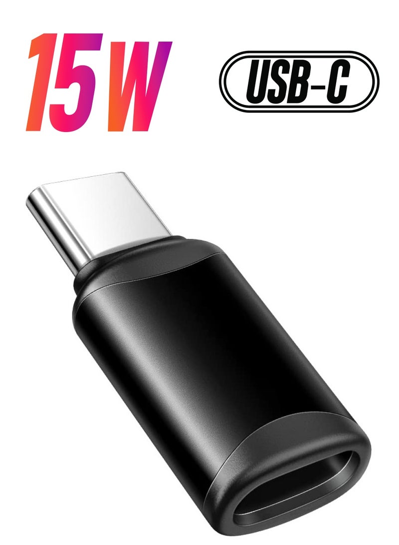 USB C Male to Lightning Female Adapter for iPhone 15 Series and iPad Air, Compatible with Samsung, Supports Charging and Data Transfer, Type C Connector Cable - Image 1