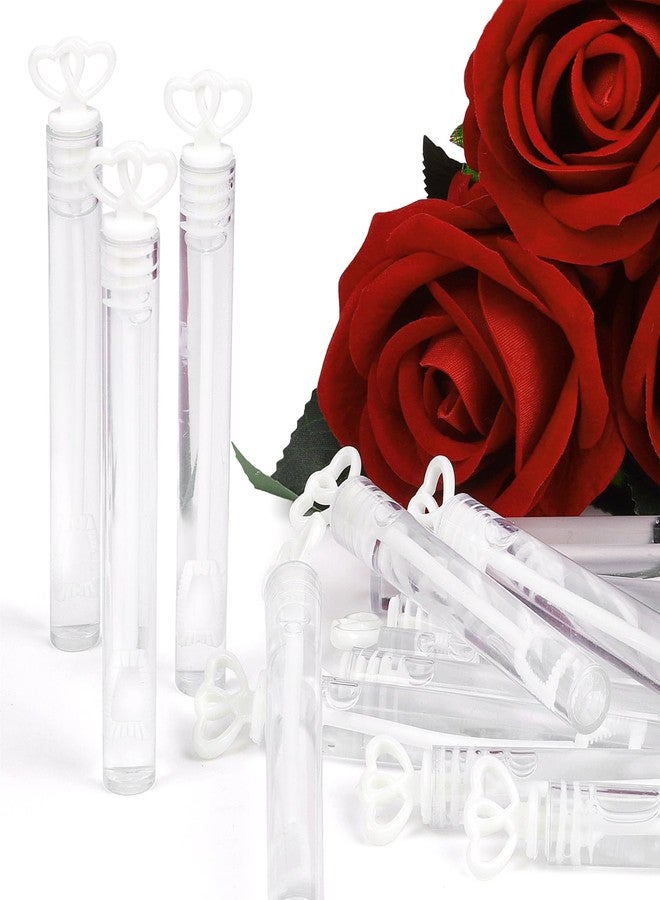 FOIMAS 40pcs Mini Wedding Bubble Wand,Heart Bubble Wand for Guest Wedding Party Favor Bachelorette Party Valentines Day Party Decoration Supply,White - Image 4