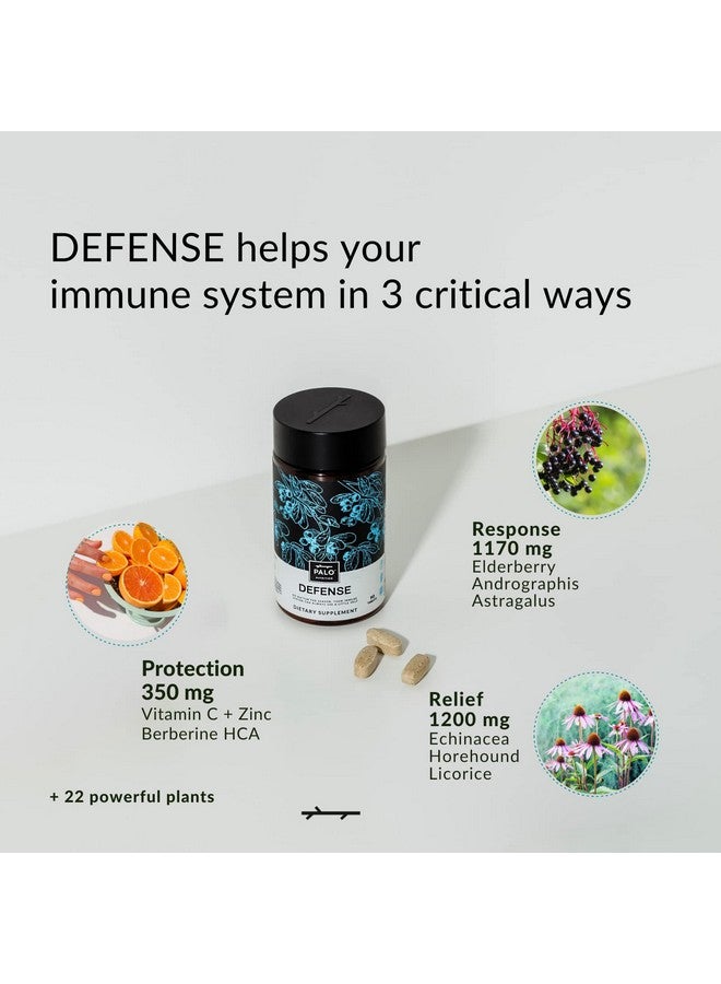 Palo Defense Wellness Formula Vitamins & Herbal Blend Immune System Support Supplement With Elderberry Vitamin C Zinc Echinacea Astragalus Andrographis 90 Tabs - Image 4