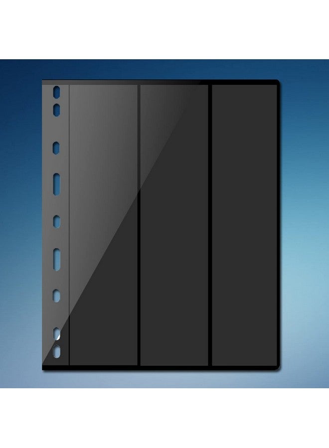 MUDOR Stamp Pages For Stamp Album Binder 10 Sheet 3 Vertical Pockets Pages For Stamp Pages Collectors Professional Pack (Vertical 3) - Image 3