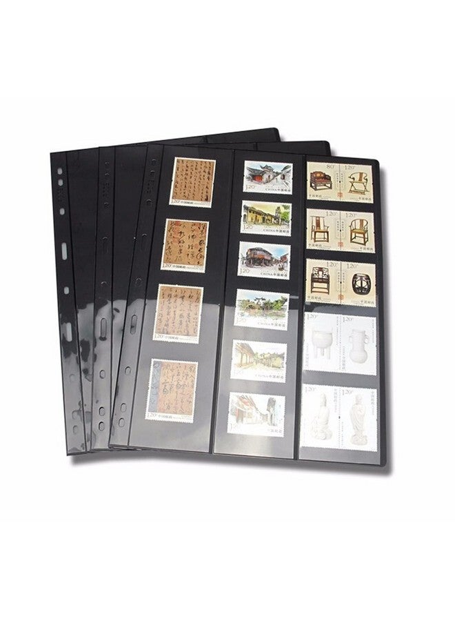 MUDOR Stamp Pages For Stamp Album Binder 10 Sheet 3 Vertical Pockets Pages For Stamp Pages Collectors Professional Pack (Vertical 3) - Image 2