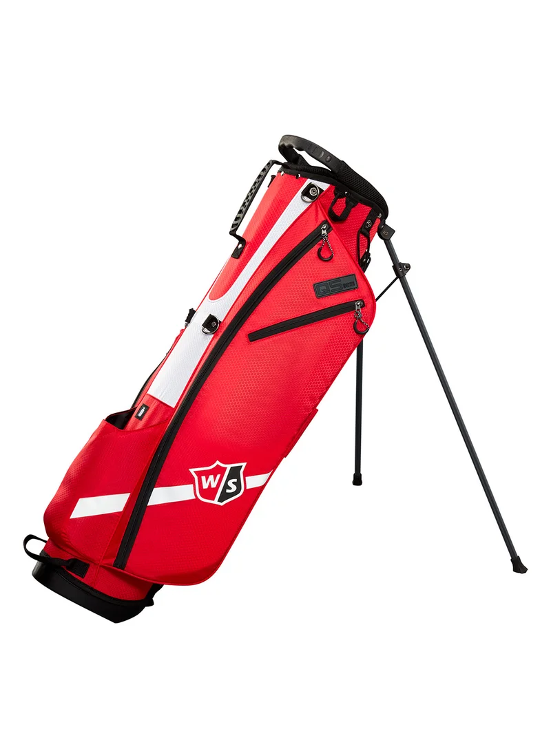 QS Golf Stand Bag, Red/White/Black