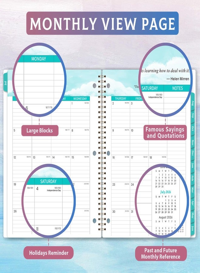 Coboll Student Planner 2026-2027- 2026-2027 School Planner from July 2026 - June 2027, 2026-2027 Academic Planners with Stickers & Inner Pocket for Middle/High School, College Students, 8.5" X 11" - Image 4