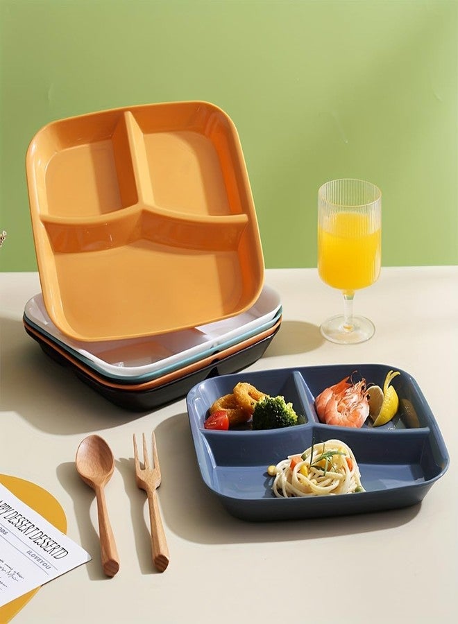 Takositio Reusable Wheat Straw Compartment Plates Lightweight Portion Control Plate Divided for Adults Bariatric Dinner Dish, Dishwasher Safe (Random, Pack of 2) - Image 4