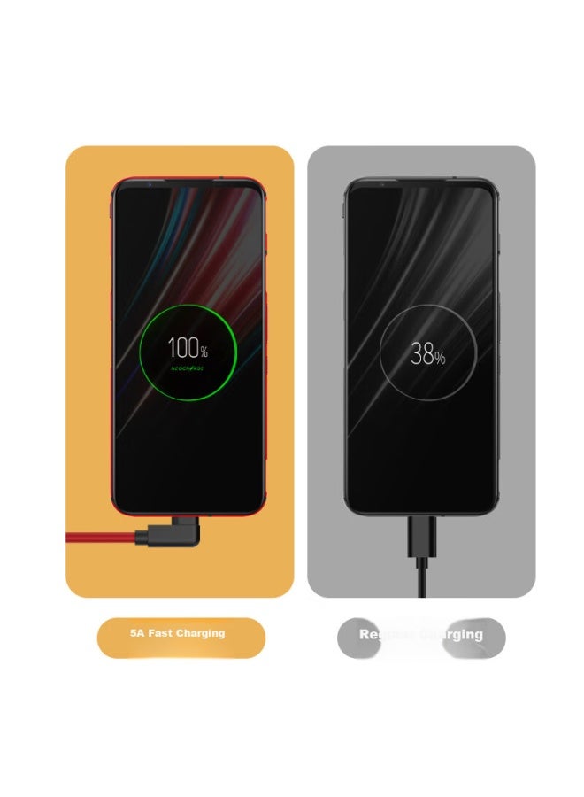 Trendy Style Chuanfan Nubia Red Magic Data Cable, Pd Fast Charging Adapter, 2 Meters, Suitable For Red Magic 8/7/7s/6s/pro/5s/5g/3/3s Phones, Dual Type-c Charging Cable, 5a Fast Charging - Image 4