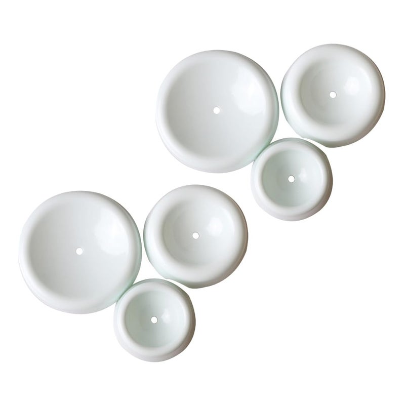 6 Pcs Button Shaped Fondant Forming Cups Fondant Drying Molds Flower Drying Moulds Sugar Cake Chocolate Flower Forming Cup Fondant Cups Drying Holder For Cake Decoration DIY Craft Art White