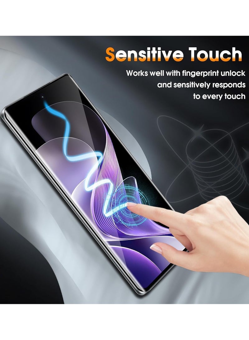 General Screen Protector Compatible with VIVO V40 Pro, [2 Pack] Tempered Glass + [2 Pack] Camera Lens Protector, 9H Hardness HD Anti-Scratch Protective Film  - Image 3