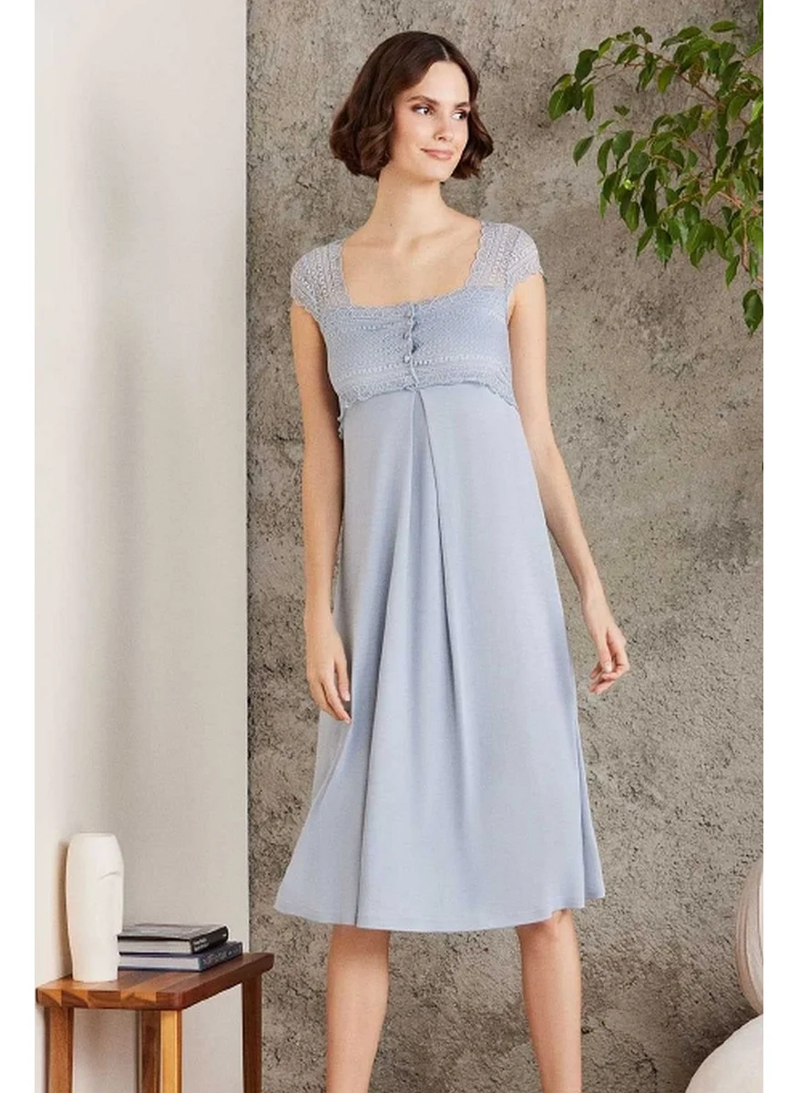pierre cardin 4005 Maternity Maternity Dressing Gown Nightgown Set-Mist