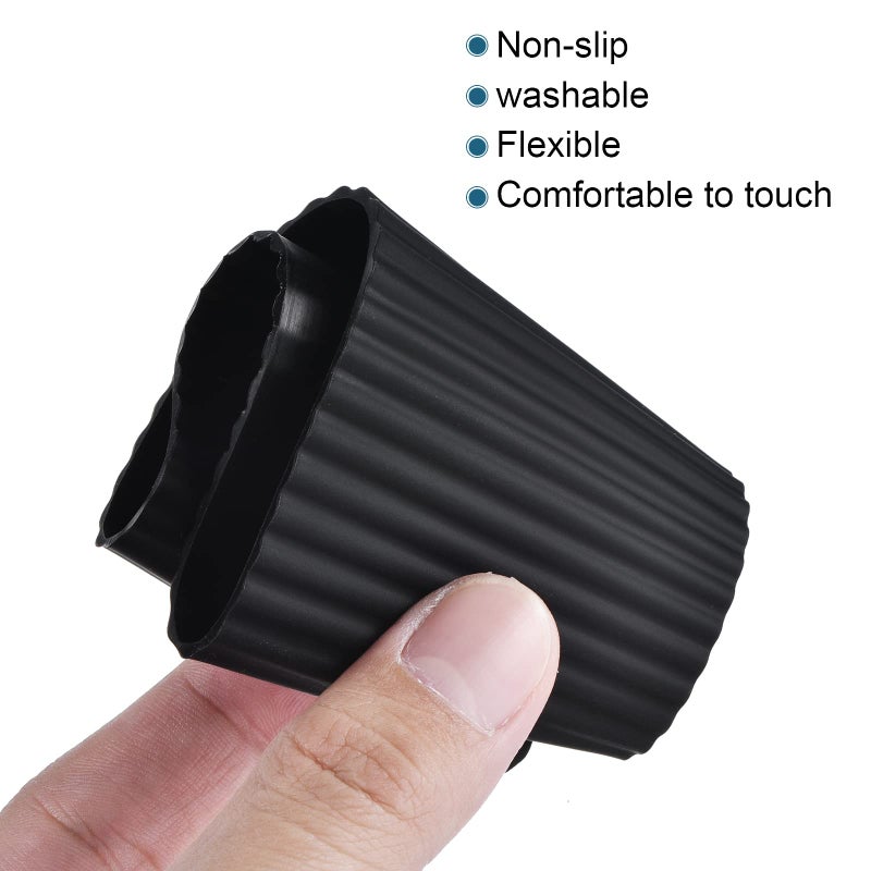 MECCANIXITY Mug Sleeves, Heat Resistant Protective Anti-Slip Cup Silicone Covers Water Bottle Boots, Black Pack of 2 - Image 4