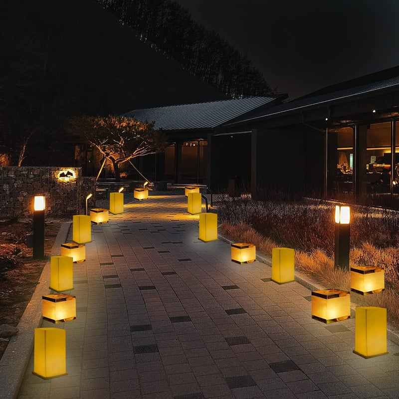 FueLye Square Rectangle Floating Candles Lantern Sets,Outdoor Decoration Waterproof Floating Lanterns for Pool,River,Memorials,Wedding,Bar,and Parties(6Pack) - Image 5