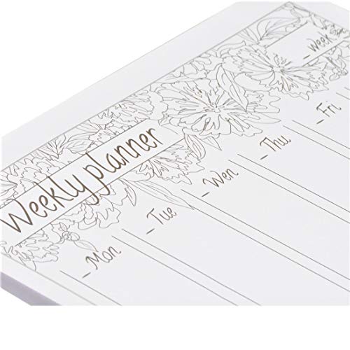 COI DOODLING UNDATED Desk PAD| Calendar for Writing| Paper| Tear-Off Sheets for Dates & Notes| Daily Planner & Weekly Overview| to DO List- Table Organizer - Image 3