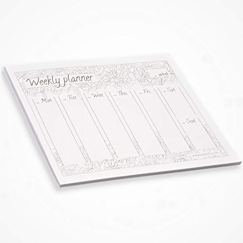 COI DOODLING UNDATED Desk PAD| Calendar for Writing| Paper| Tear-Off Sheets for Dates & Notes| Daily Planner & Weekly Overview| to DO List- Table Organizer - Image 1