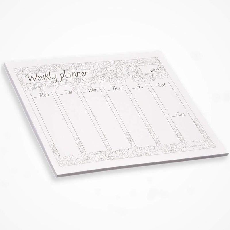 COI DOODLING UNDATED Desk PAD| Calendar for Writing| Paper| Tear-Off Sheets for Dates & Notes| Daily Planner & Weekly Overview| to DO List- Table Organizer - Image 5