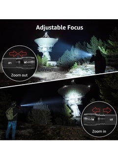 M MIAOYAN LED Flashlight | Compact and Bright Adjustable Focus Waterproof Battery-Powered Torch | Lightweight Pocket Torch | Ideal for Power Outages, Camping, Dog Walking | Gifts for Kids, Dads, and Men (Batteries Not Included)  - Image 3