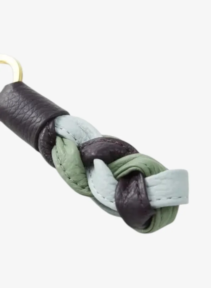 Coccinelle Green Braided Keyring  | Best Price UAE