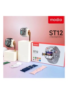 modio Modio ST12 4G network 3 Pairs Strap/2.2 inch Smartwatch Silver  - Image 3