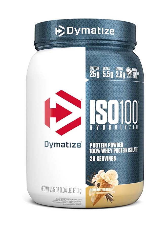 Dymatize Iso 100 20 Serving Gourmet Vanilla, 610 Gm - Image 1