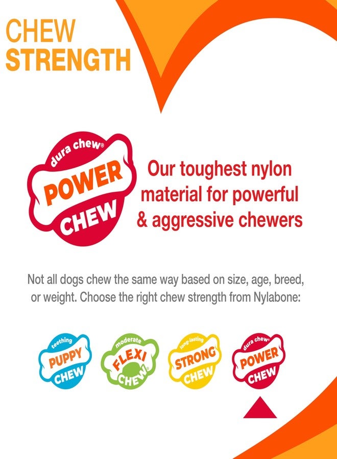 Nylabone Limited Edition 70th Birthday Textured Bone Power Chew Toy for Dogs, Durable & Tough Dog Toys for Aggressive Chewers, Roasted Chicken Flavor, Medium Dogs - Up to 35 lbs (1 Count) - Image 4