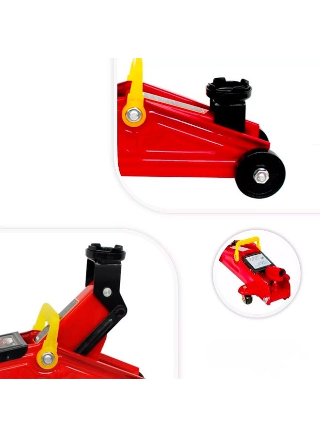 2-Ton Hydraulic Jack with 4 Wheels – Heavy-Duty Automotive Floor Jack with Handle and Stainless Steel Base - Image 3