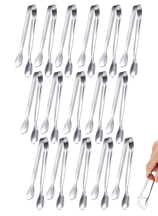 smrtcol 16 Pack Mini Sugar Tongs Stainless Steel Mini Serving Tongs Appetizer Tongs for Candy Buffet, Tea Party, Wedding Ice Tongs for Small Foods, Ice Cubes, Canapés - Image 1