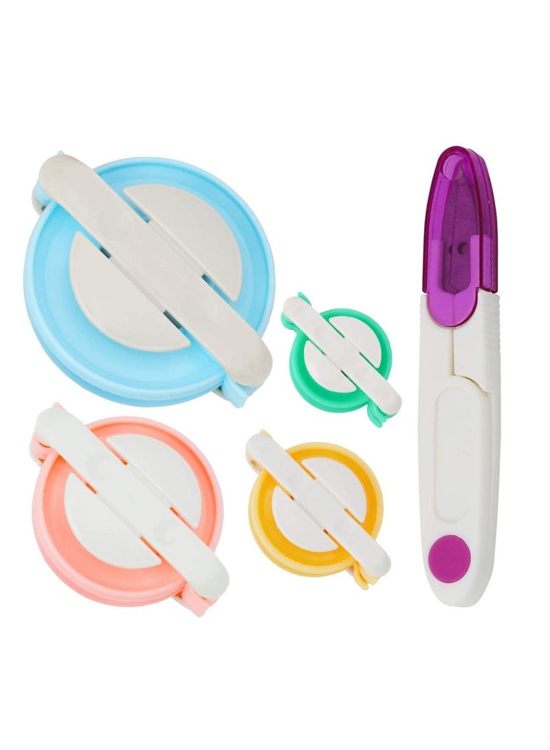 Pompom Makers 4 Size Pom Poms Maker Tool Set DIY Fluff Ball Weaver for DIY Wool Yarn Knitting Craft Project with Cutter Scissors - Image 1