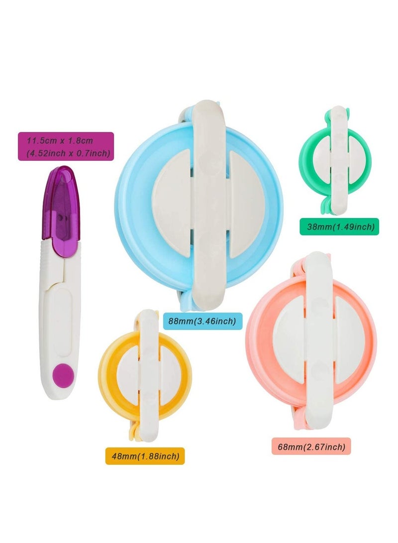 Pompom Makers 4 Size Pom Poms Maker Tool Set DIY Fluff Ball Weaver for DIY Wool Yarn Knitting Craft Project with Cutter Scissors - Image 3