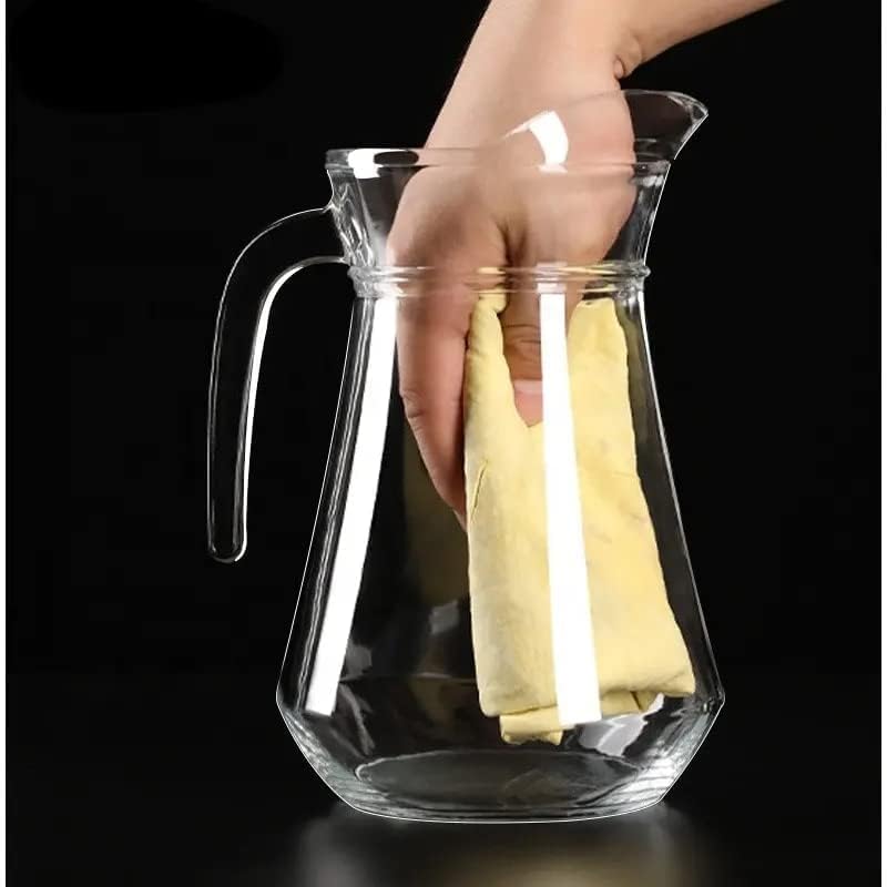 Italian Premium Glass Pitcher with Lid, 1.3L Capacity, Heat-Resistant Carafe for Cold and Hot Beverages  - Image 2