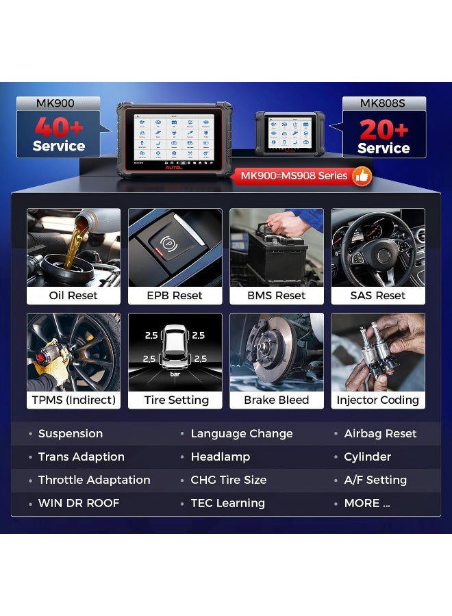 Autel MaxiCOM MK900 Scanner: 2025 Same as MK900BT MK900-BT OBD II Tool - Image 3
