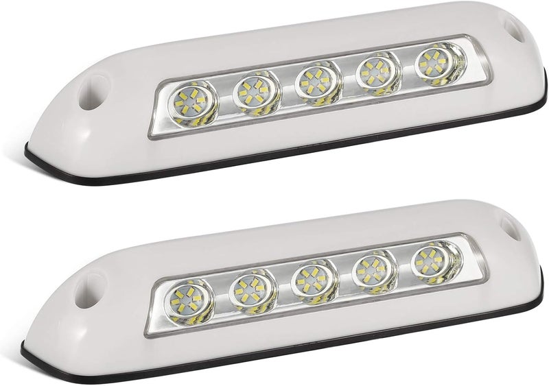 Partsam 2 قطع 12 فولت RV أضواء شرفة LED بار أبيض 30 LED مصابيح جدارية خارجية/داخلية شريط أضواء تركيب سطحية للشاحنات، منزل متنقل، قافلة، مقطورة، معسكر - Image 1
