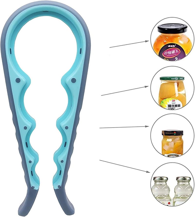 GZLT Jar Opener for Seniors with Arthritis,Jar Opener for Weak Hands,5-in-1 Bottle Opener,4-in-1 Can Opener… (Blue) - Image 4