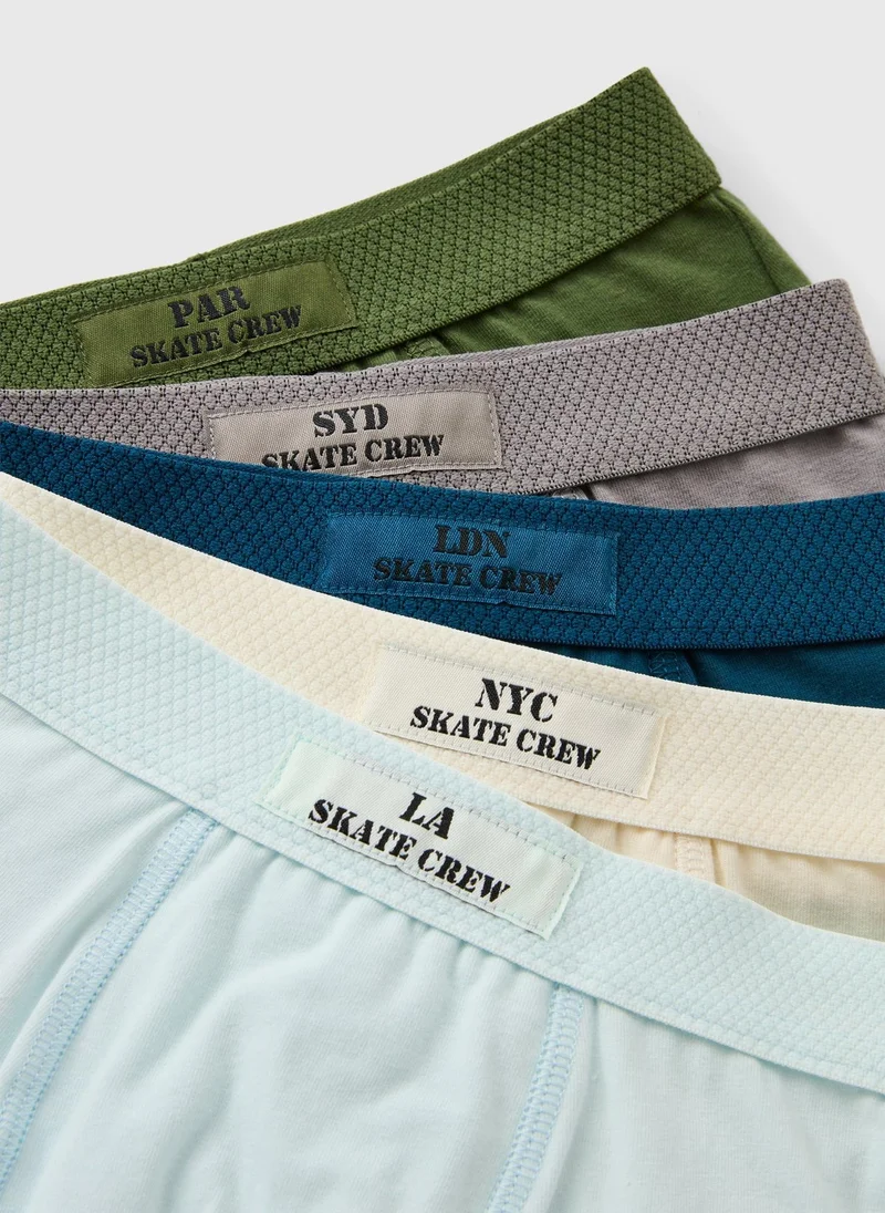 Matalan Multi 5 Pack Boys Multicolour Skate Trunks for Men | Best Price UAE