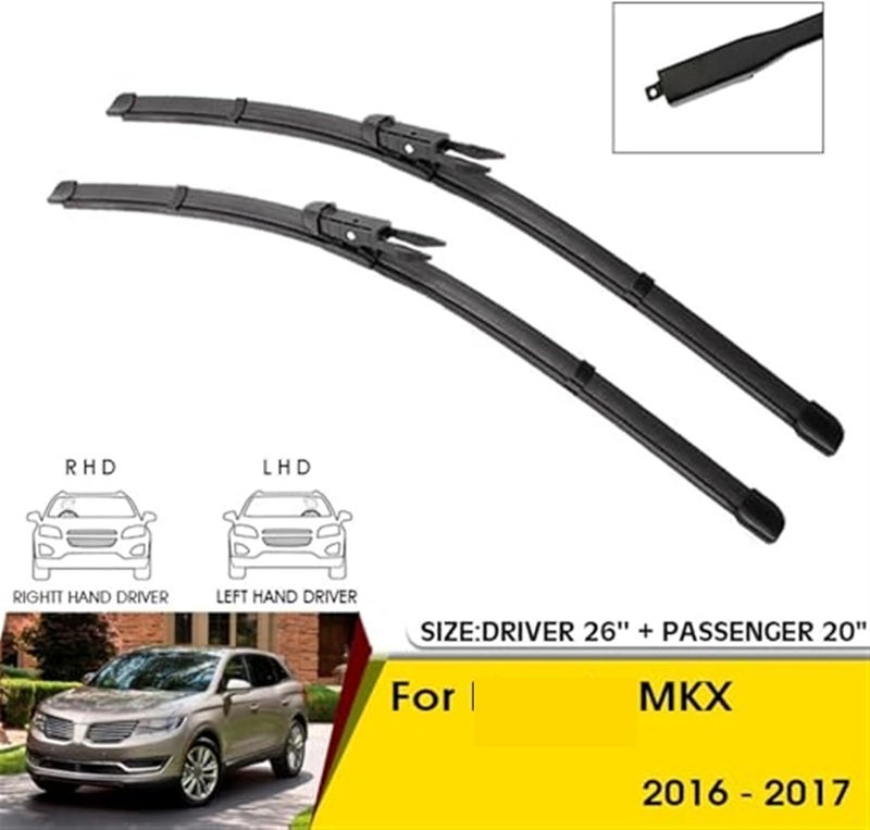 Wivplex Car Front Wiper Blades for Lincoln MKX 2016-2017 - Image 4