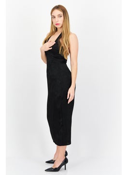 PUBLIC DESIRE Women Solid Midi Casual Dress, Black  - Image 4
