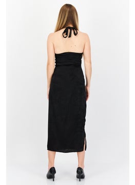 PUBLIC DESIRE Women Solid Midi Casual Dress, Black  - Image 2