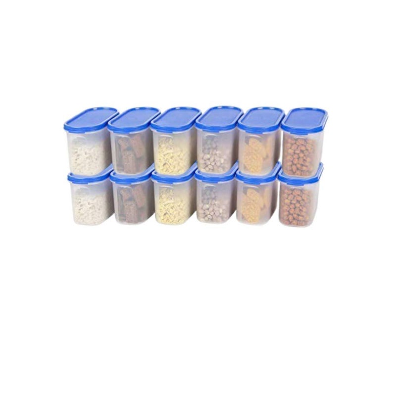 Cutting EDGE AirTight Kitchen Storage Container Set for Rice Dal Atta Flour Cereals Snacks Stackable BPA Free Peppy Blue 12 12 Litre - Image 1
