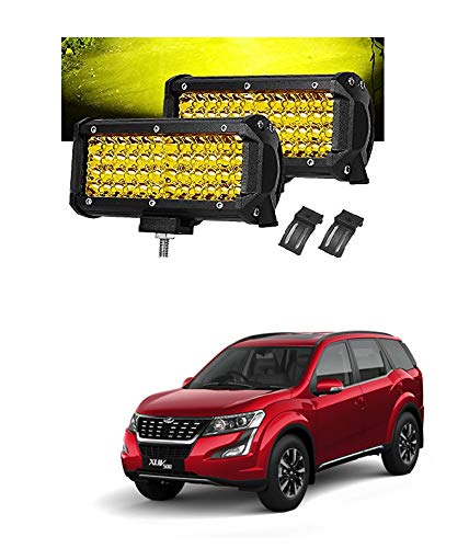 PRIKNIK Fog Light Led Bar Work Light Bar 7 Inch 40 LED 120 Watt Cree Four Row Driving Lamp 2 Pc (Colour Yellow) Compatible with M-ahindra X-U-V 500 - Image 5