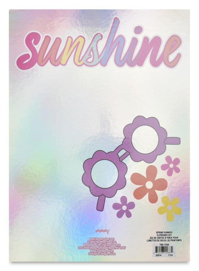 iscream 9" x 12" Clipboard Portfolio with Stationery Notepad, Envelopes and Stickers - Sweet Sunnies - Image 4