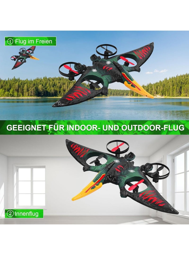 BGM RC Aeroplane 2.4GHz Remote Controlled Quadcopter | L0713 Floating Fighter Aircraft | RTF for Beginners, Children, & Adults | USB Charging | Green Color  - Image 2