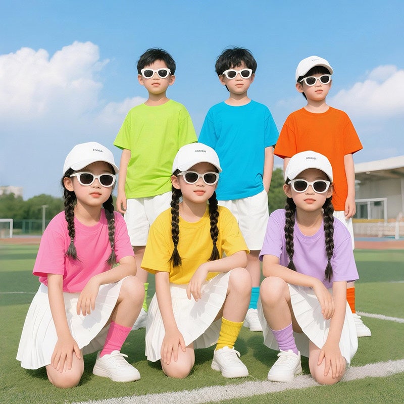 Children'S T-Shirt Quick-Drying Clothing Sweat-Wicking Sun Protection Cool Antibacterial Boys Short-Sleeved Girls Baby Summer T-Shirt Moisture-Wicking - Image 2