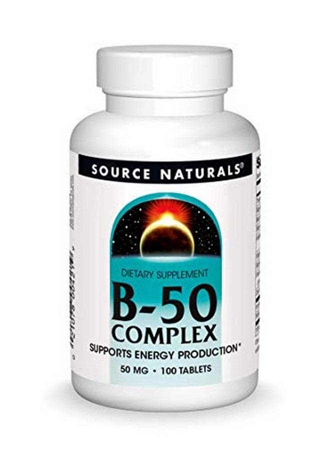 Source Naturals B50 Complex 50 Mg Bvitamins For Energy Production Support 100 Tablets - Image 1