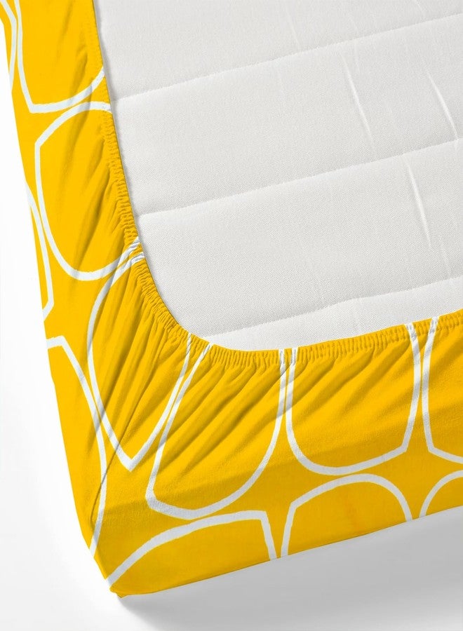 TrendRoad Cotton Printed Elastic Fitted Single Bedsheet (78x36 inches Height: 6 inches) with 1 Pillow Cover(17x27 Inches) Color: Multi Box-1 - Image 4