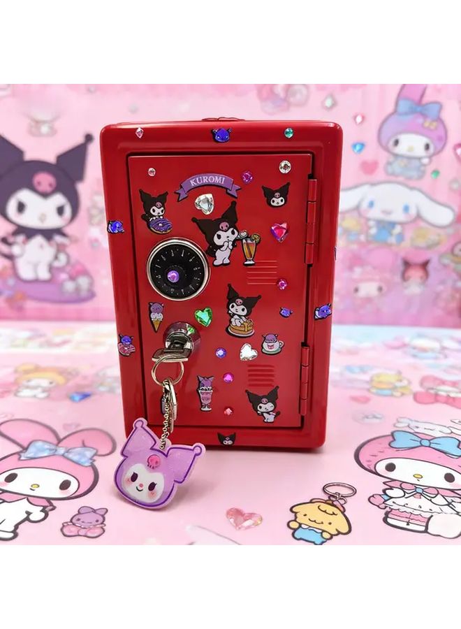 Hello Kitty Metal Safe With Coin Slot And Key Lock Silver Color - Image 5
